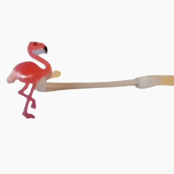 Straw Caps Flamingo Silicone Charms Lot 3 - Picture 2 of 11